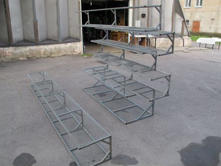 Полки сетчатые на крашеном металлокаркасе 11шт