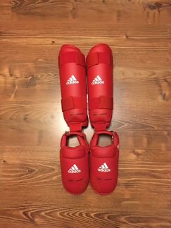 Защита голени и стопы WKF размер L красная 661.35