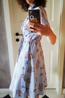 Платье-рубашка Trends Brands base голубо-белое