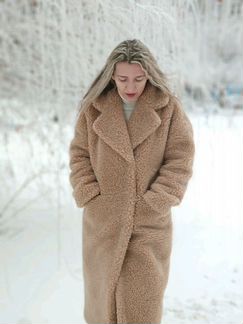 Эко-шуба из натуральная, из овечьей шерсти