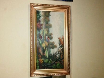 Картина холст масло +рама дерево