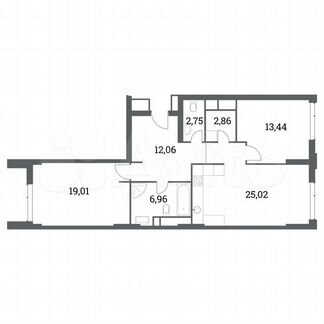 2-к квартира, 82.1 м², 27/41 эт.