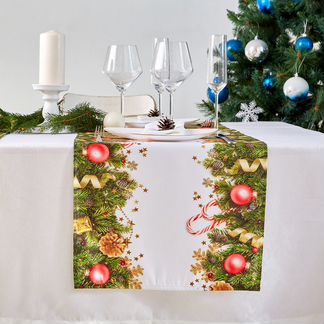 Дорожка на стол Новогодние Украшения (40х140 см)
