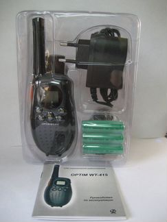 Рация Optim WT-415 до 5 км (новая) + гарнитура