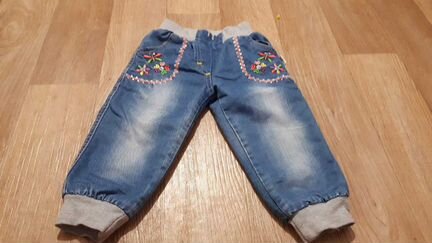 Утепленные джинсы на меху на 1.5-2 года