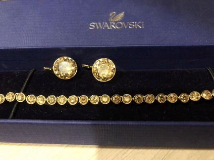 Swarovski браслет Tennis и серьги Bella оригинал