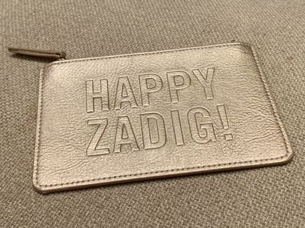 Косметичка или клатч золотой Zadig&Voltaire