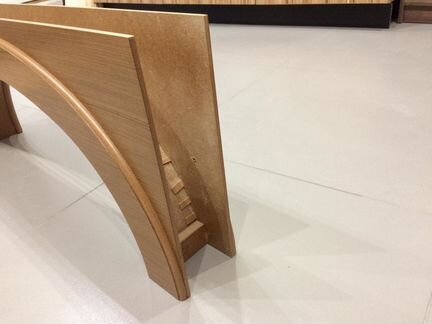 Арка шпон файн Лайн цвет орех мелкорадиальный