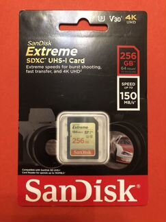 Карта памяти sdxc Sandisk Extreme 256Gb Оригинал
