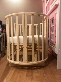 Детская кровать трансформер круглая