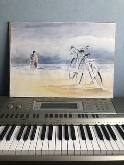 Картина акварелью Море, любовь