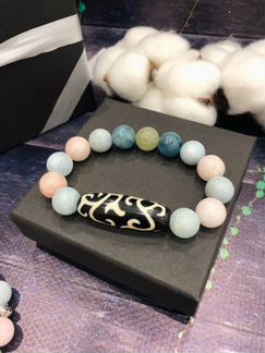 Браслет с редкой Бусиной Дзи Тара Лотос.Для женщин