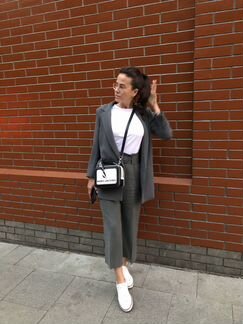 Костюм брючный Mango, S-M(пиджак оверсайз)