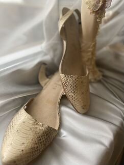 Новые Летние туфли из натуральной кожи питона