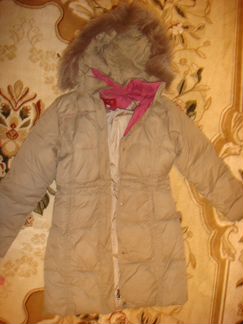 Пуховик для девочки с капюшоном kiko