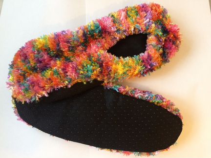 Тапочки домашние, мягкие пестрые