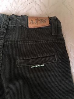 Брюки Armani коричневые, вельвет на флисе