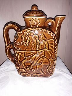 Большой чайник, св. Георгий Победоносец, керамика