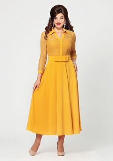 Вечернее платье желтое р. 54-56