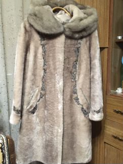 Шуба мутон/ норка/каракульча