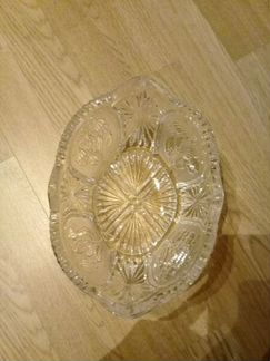 Хрустальная ваза конфетница салатница