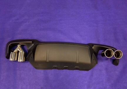 Диффузор BMW F10 M5 стиль и насадки хром