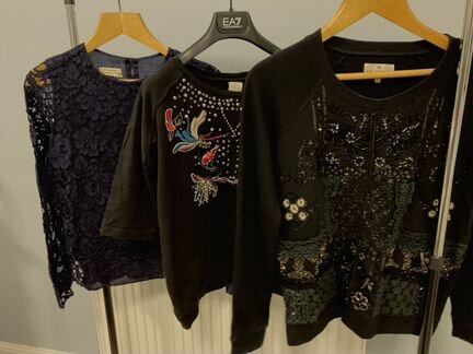 Блузка и свитшот марки Pinko, Essentiel Antwerp