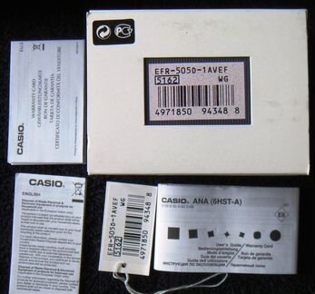 Хронограф Casio (IWC Style) EFR-505D-1avef