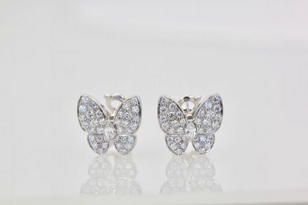 Золотые серьги Van Cleef 1.6 ct