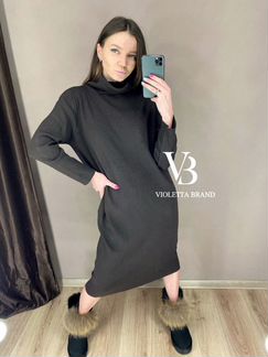 Шерстяное платье арт.18087 водолазка