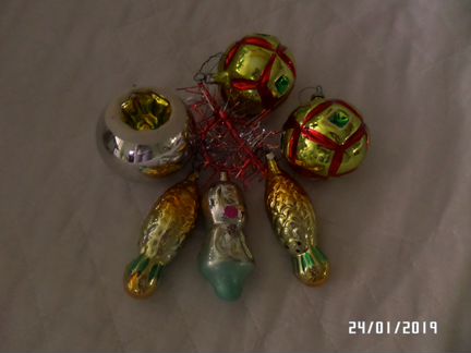 Ёлочные украшения винтажные