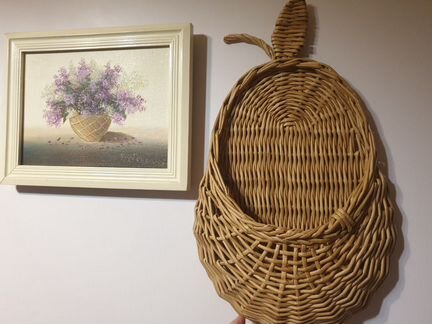 Плетеная корзина из бумажной лозы на заказ