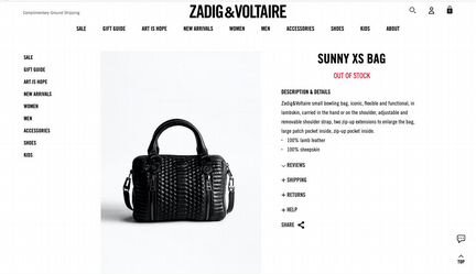 Женская сумка Zadig&Voltaire, новая, оригинал
