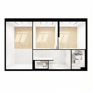 2-к квартира, 61 м², 2/24 эт.