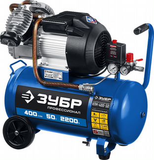 Компрессор возд. 400 л/мин, 50 л, зубр кпм-400-50