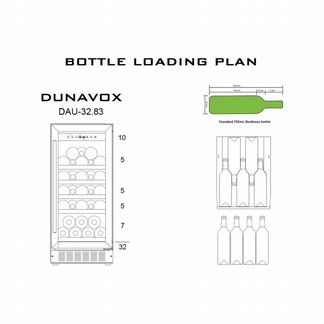 Винный шкаф Dunavox DAU-32.83W