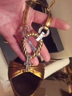 Бронзовые босоножки Guiseppe Zanotti