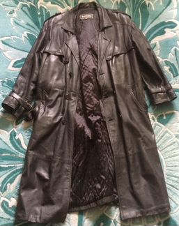 Мужское кожаное пальто