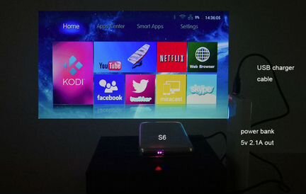 Портативный проектор Everycom S6 plus DLP Android