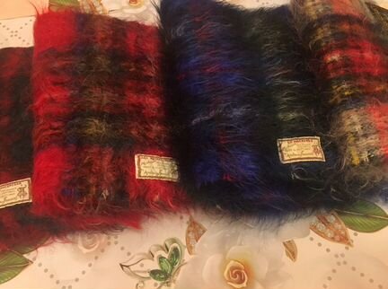 Шарф мохеровый Шотландия из 80х. Новый