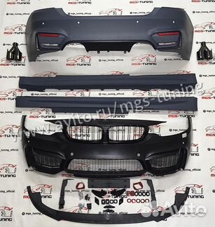 Обвес BMW 4 series f32 M4 + ноздри черные насадки