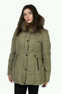 Новая зимняя куртка оливкового цвета (синтепон)