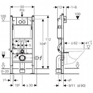 Инсталляция Geberit Duofix 458.124.21.1