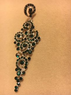 Серьги Индийские зелёные