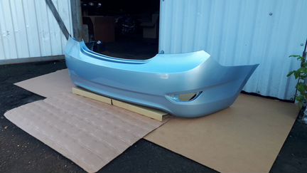 Hyundai Solaris бампер задний голубой