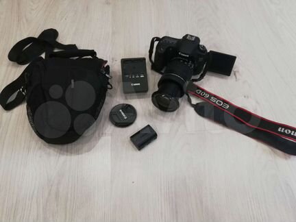 Зеркальный фотоаппарат canon 60d с объективом EFS
