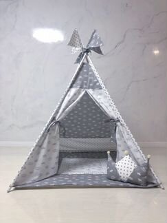 Вигвам 1,8х1,2 подушка, флажки, завязка