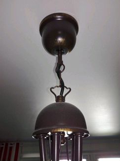 Люстра, бронза с патиной, 5 ламп по 60 ватт. Made