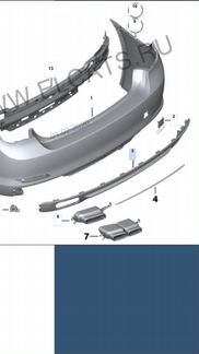 Диффузор бампера bmw 7 серии 51127209918