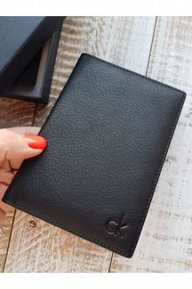 Кожаная обложка для паспорта - Black